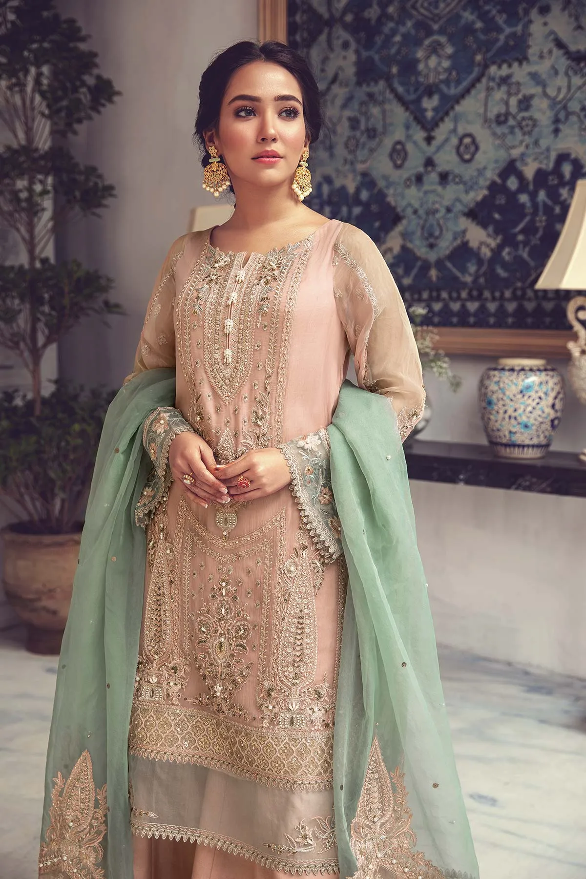 3-Pc Charizma Unstitched Formal Chiffon Collection DJ22-11