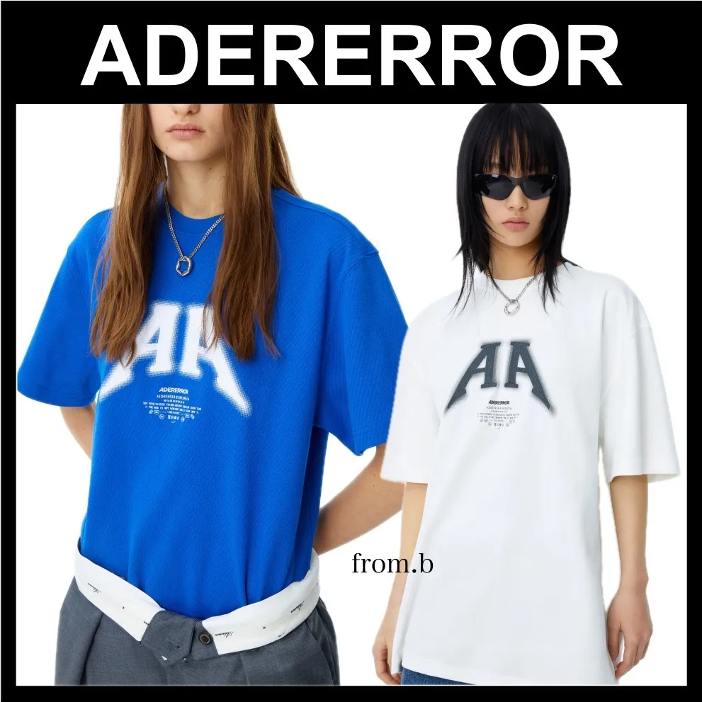 ADERERROR  |Crew Neck Unisex Street Style Cotton Short Sleeves Oversized