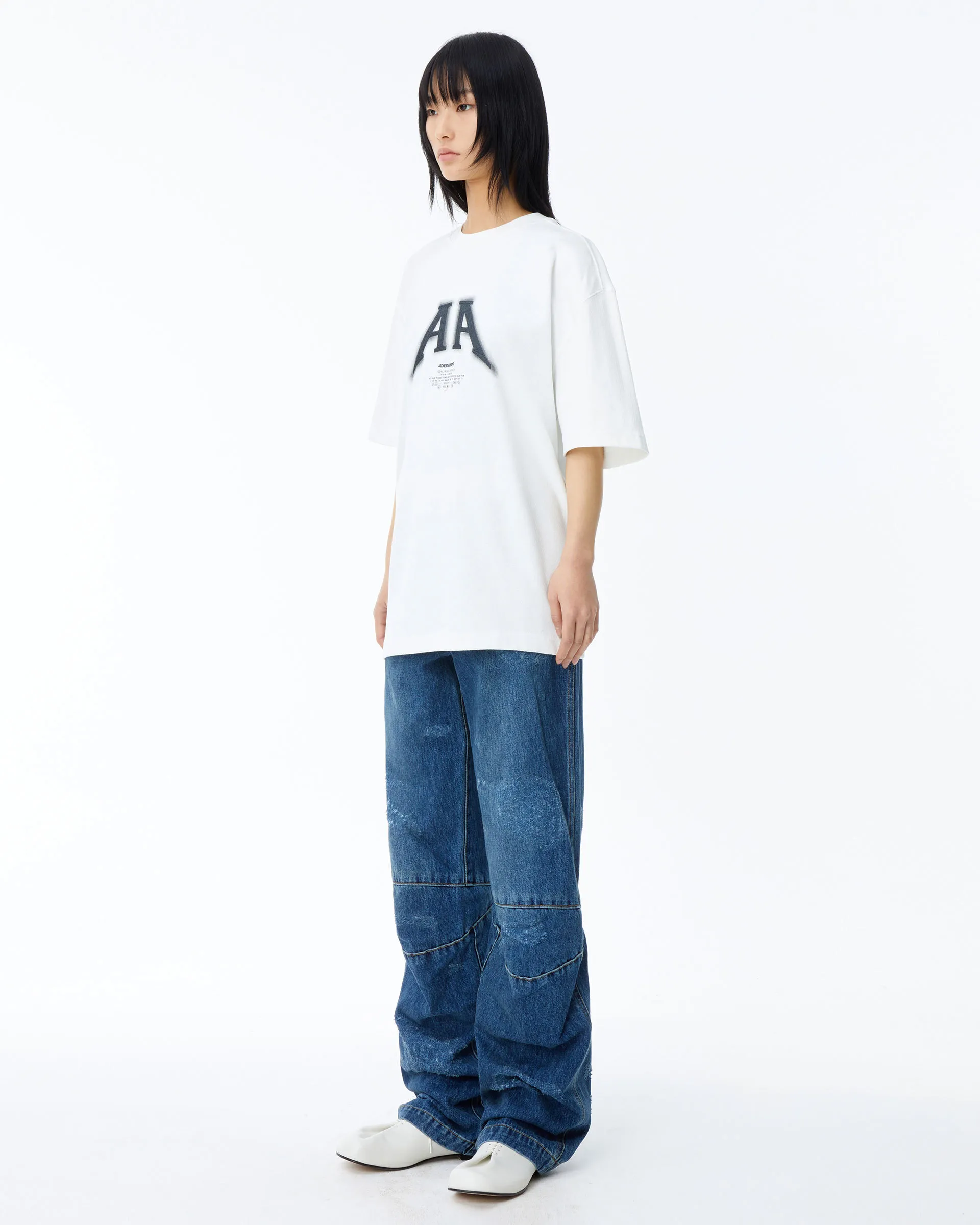 ADERERROR  |Crew Neck Unisex Street Style Cotton Short Sleeves Oversized