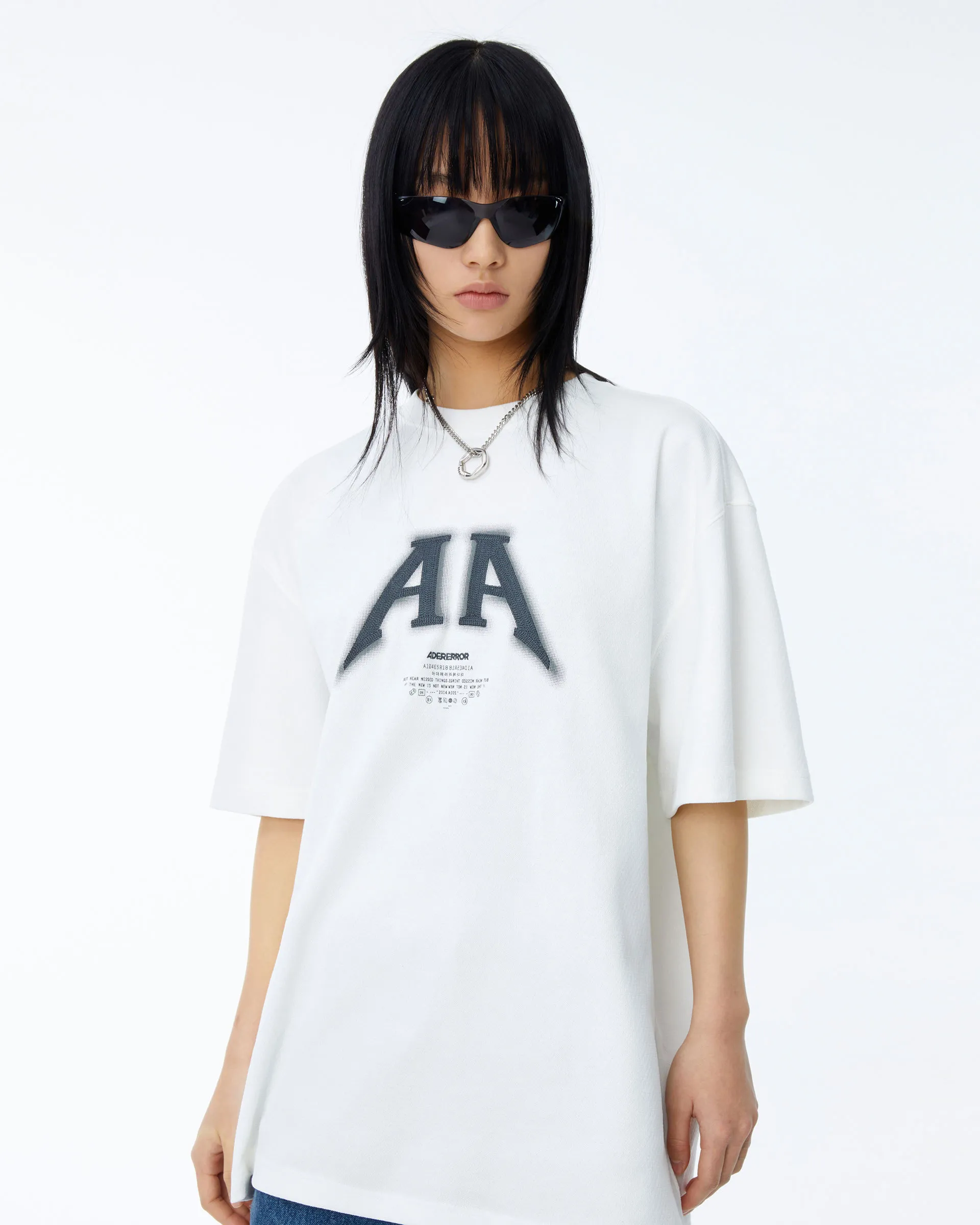 ADERERROR  |Crew Neck Unisex Street Style Cotton Short Sleeves Oversized