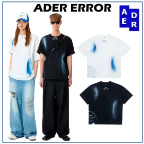 ADERERROR  |Unisex Street Style Bi-color Logo T-Shirts