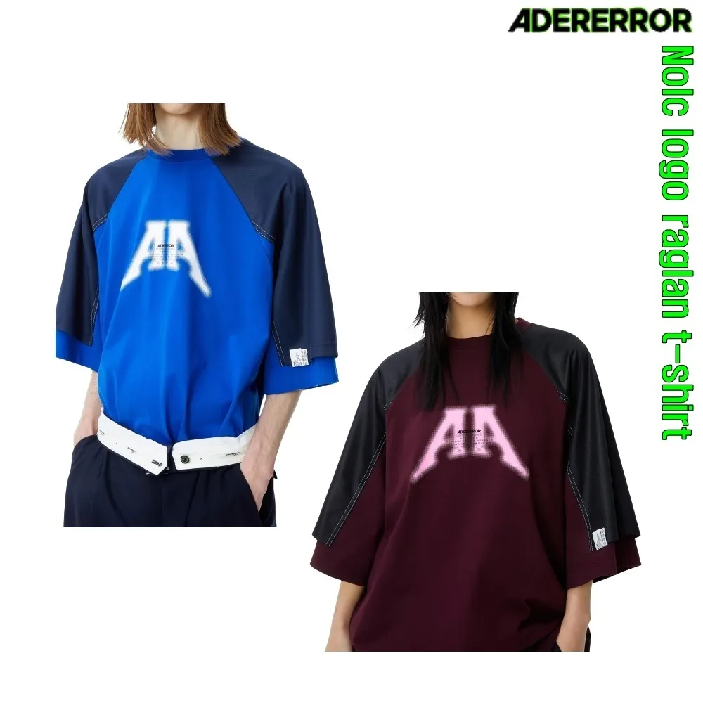 ADERERROR  |Unisex Street Style Cotton Short Sleeves Logo T-Shirts