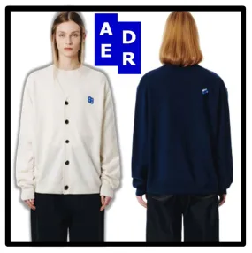 ADERERROR  |Unisex Street Style Logo Cardigans