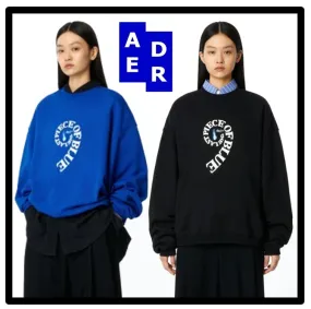 ADERERROR  |Unisex Street Style Logo Sweatshirts