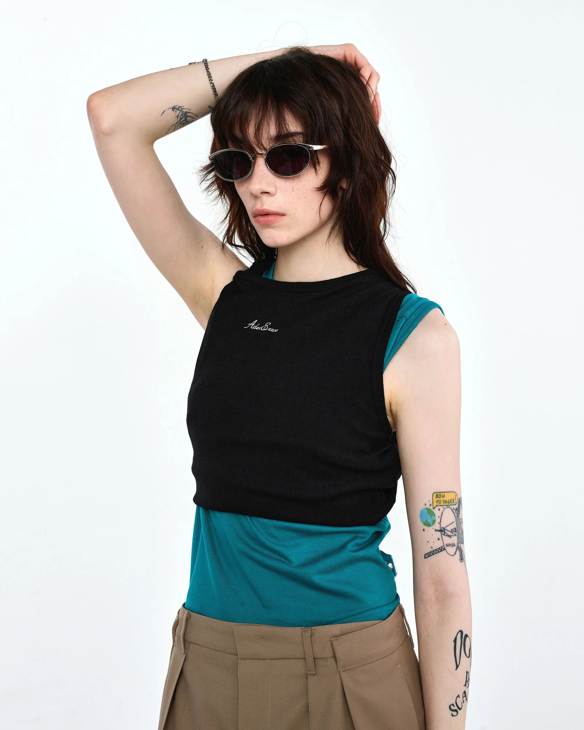 ADERERROR  |Unisex Street Style Logo Tanks & Camisoles