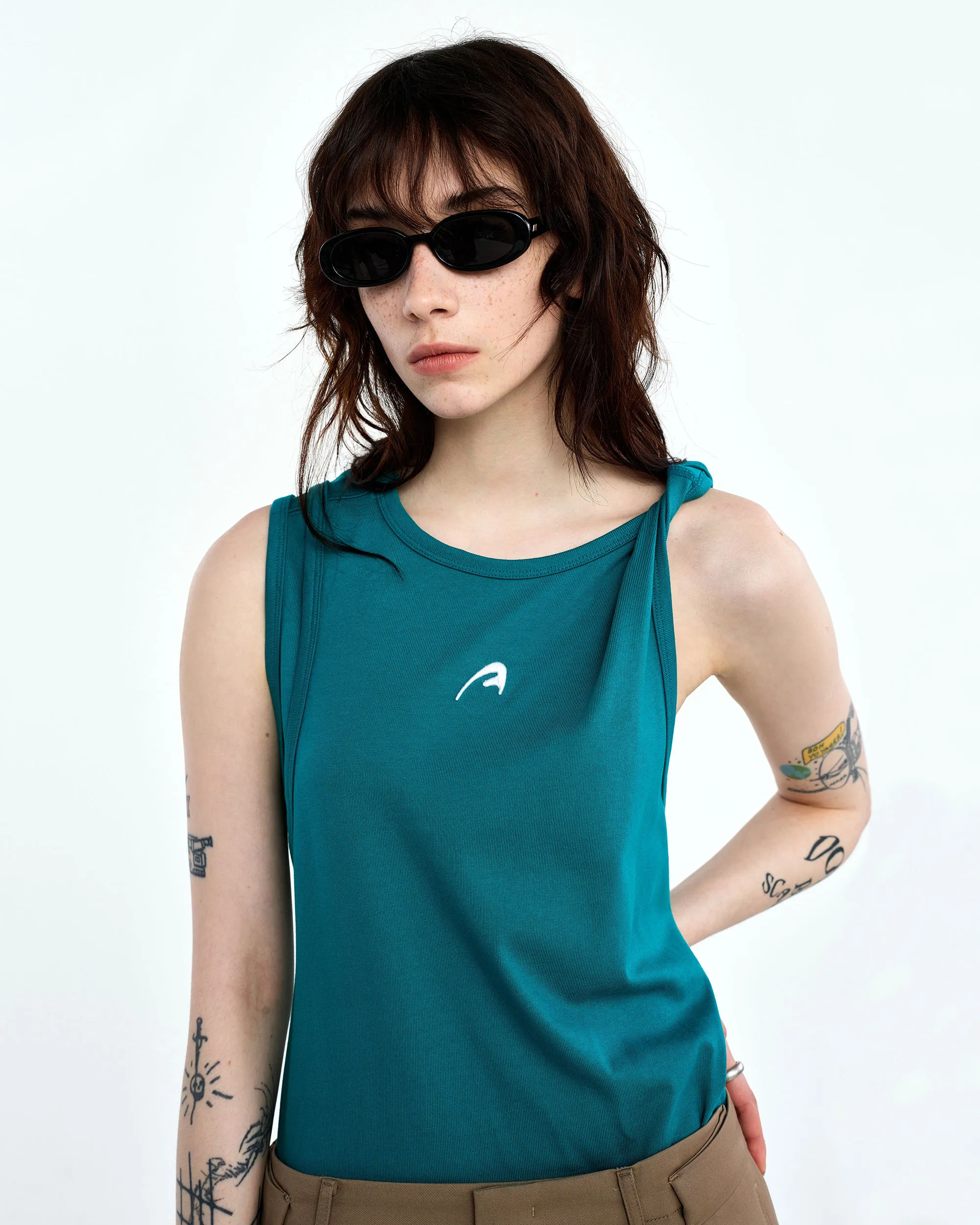 ADERERROR  |Unisex Street Style Logo Tanks