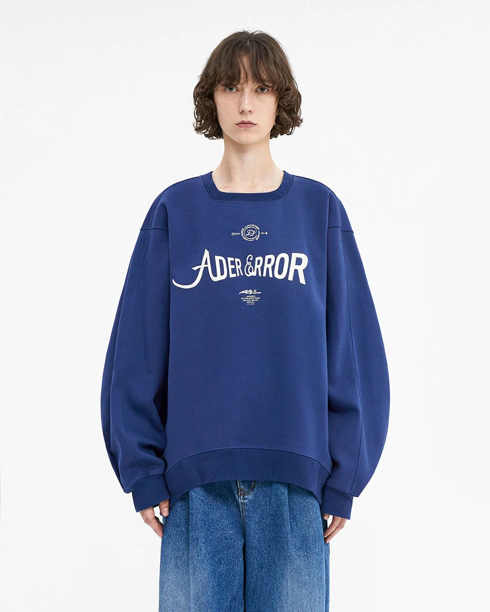 ADERERROR  |Unisex Street Style Long Sleeves Plain Cotton Oversized Logo