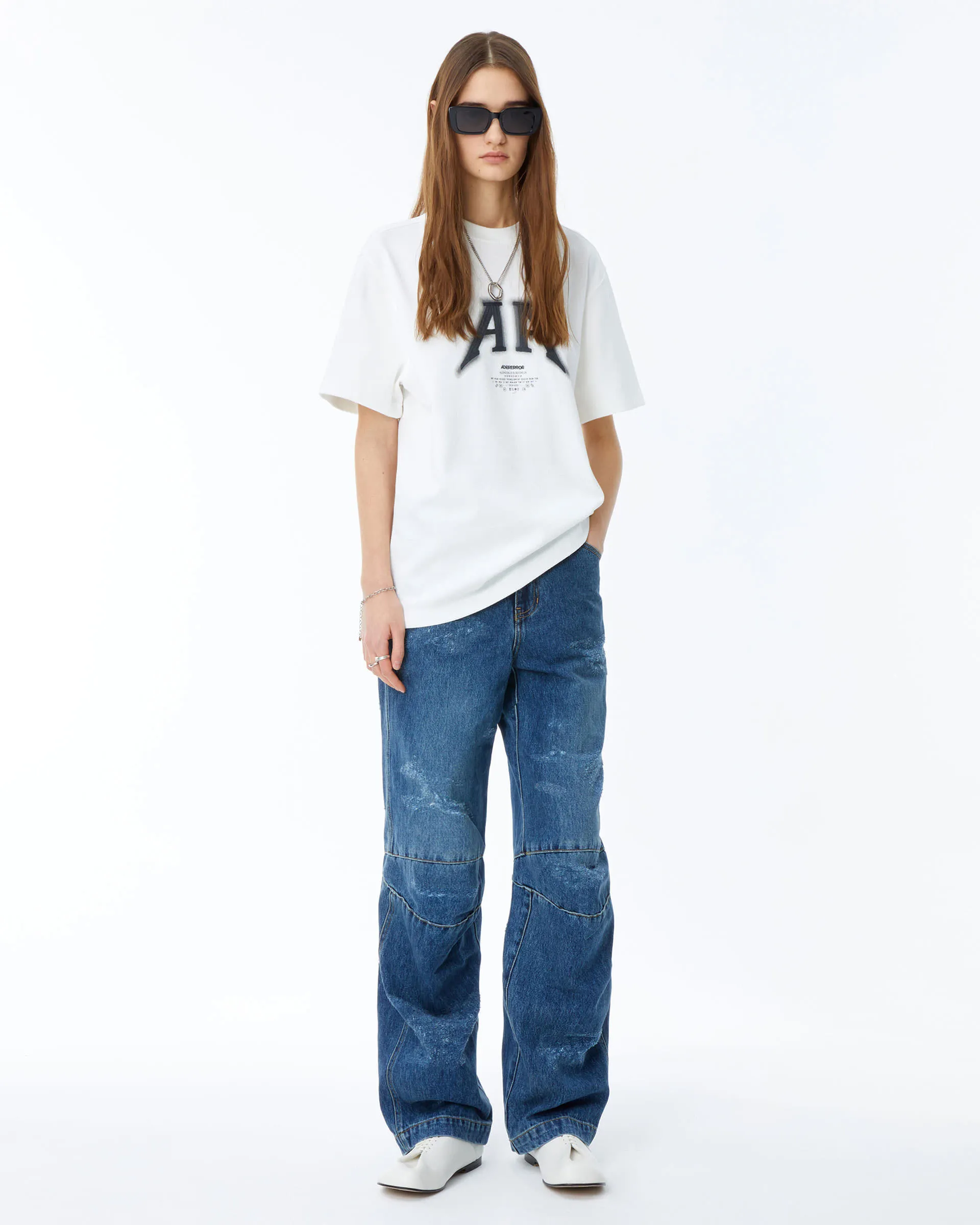 ADERERROR  |Unisex Street Style Plain Logo T-Shirts