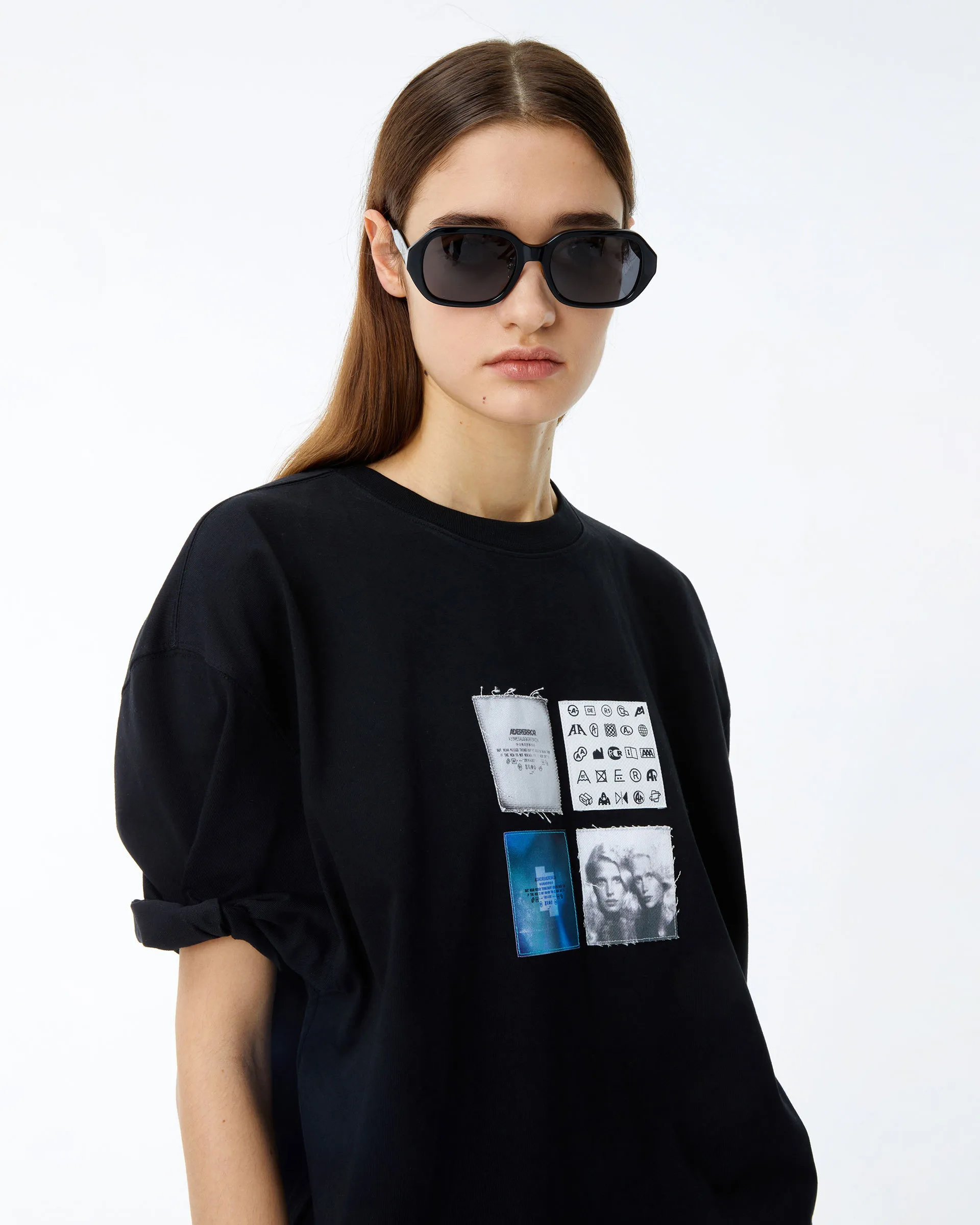 ADERERROR  |Unisex Street Style U-Neck Plain Short Sleeves Logo T-Shirts