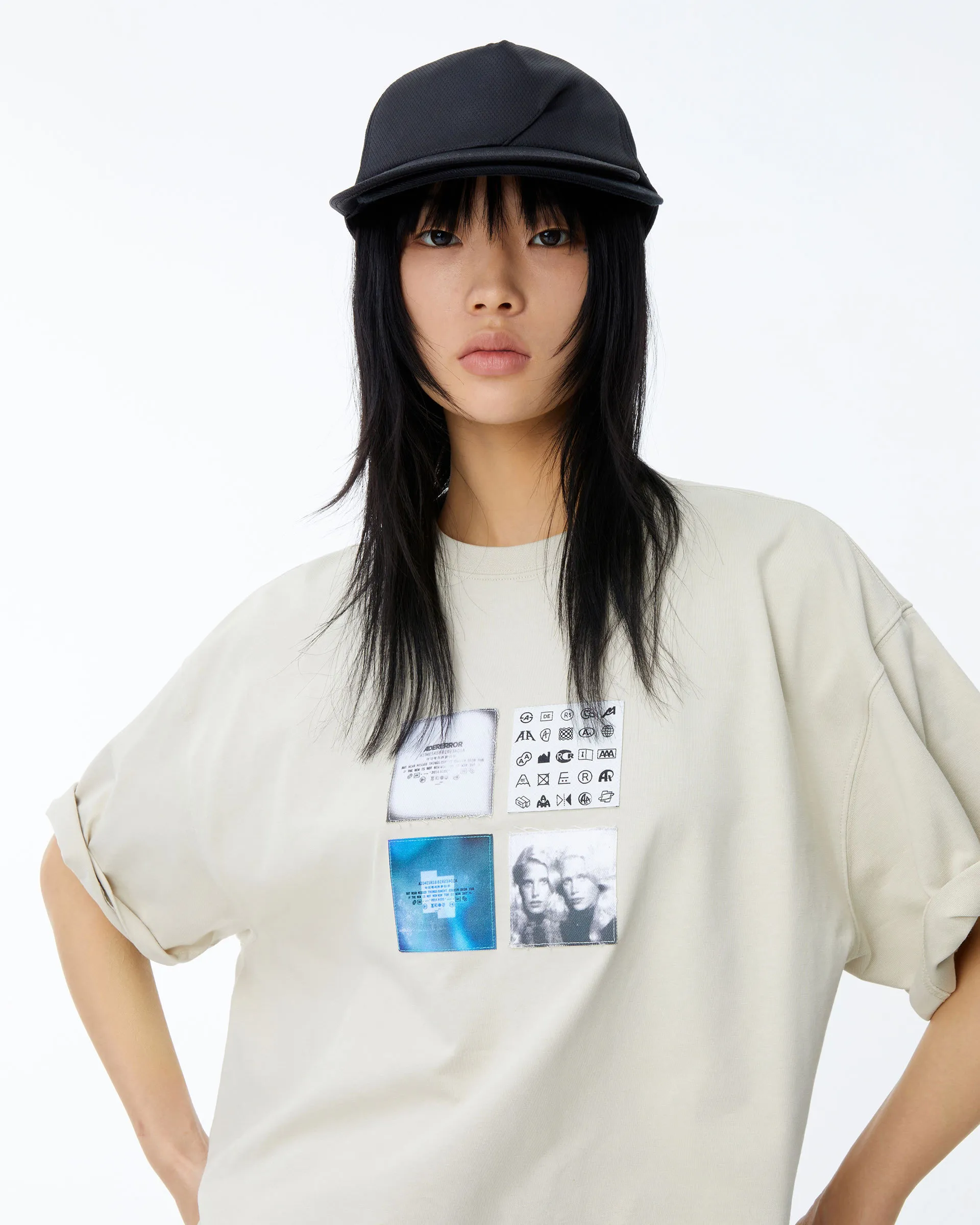 ADERERROR  |Unisex Street Style U-Neck Plain Short Sleeves Logo T-Shirts