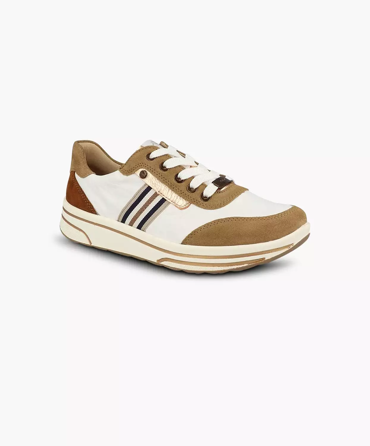 Ara Sapporo 2.0 Toffee Taupe w. Rosegold & Cognac Sneakers