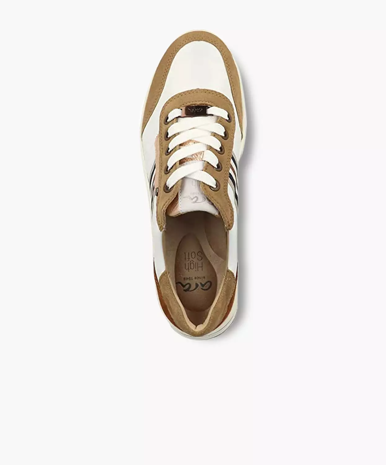 Ara Sapporo 2.0 Toffee Taupe w. Rosegold & Cognac Sneakers