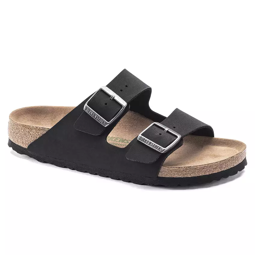 BIRKENSTOCK Women's Arizona Vegan Birkibuc (Black - Narrow Fit)