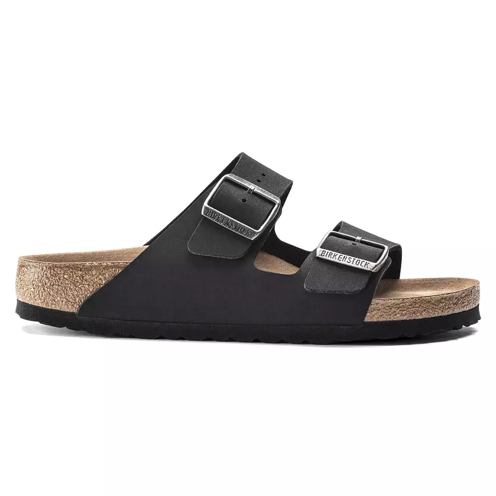 BIRKENSTOCK Women's Arizona Vegan Birkibuc (Black - Narrow Fit)