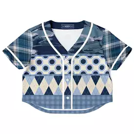 Blueberry Hill Cropped Button Front Jersey