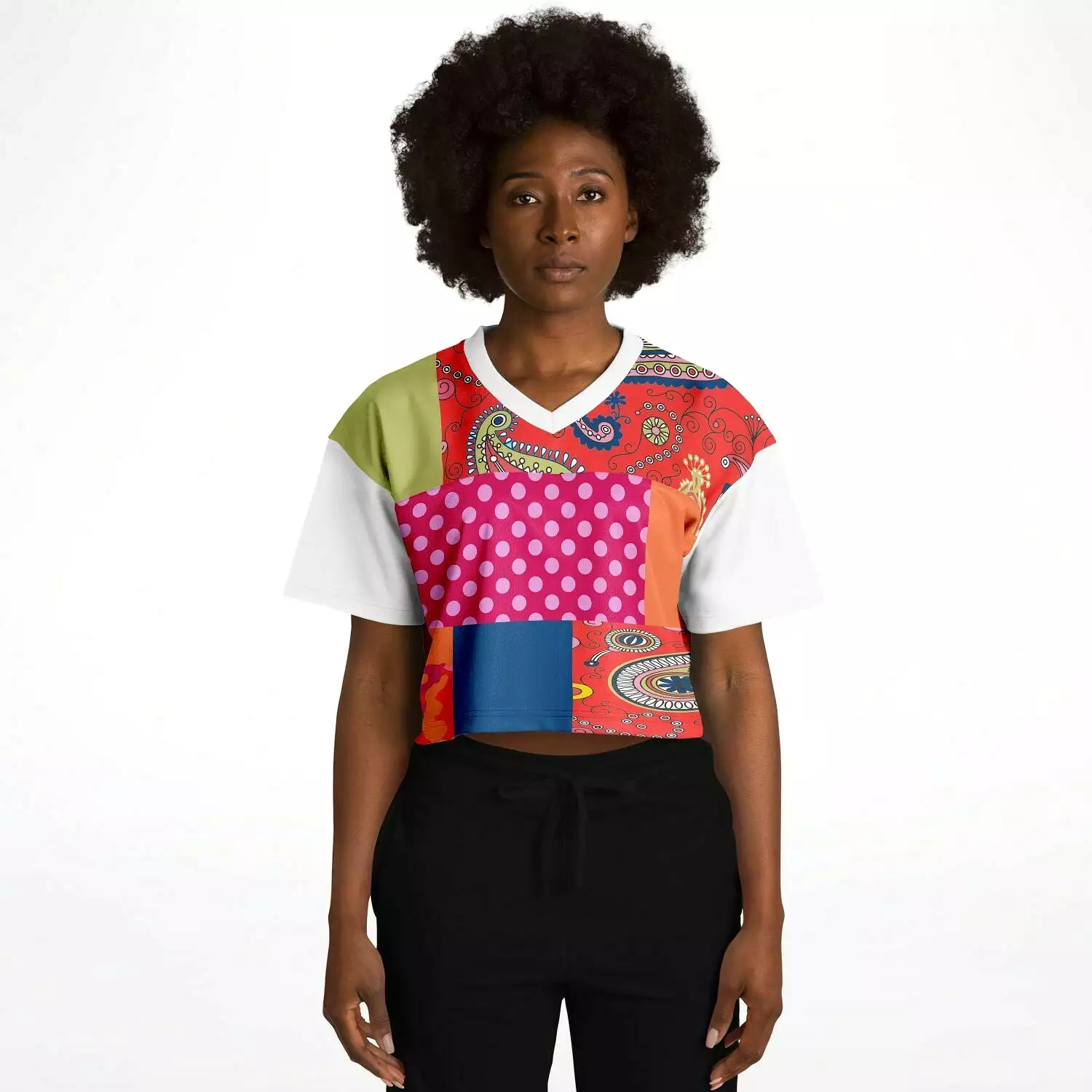 Chili Pepper Patchwork Crop Jersey