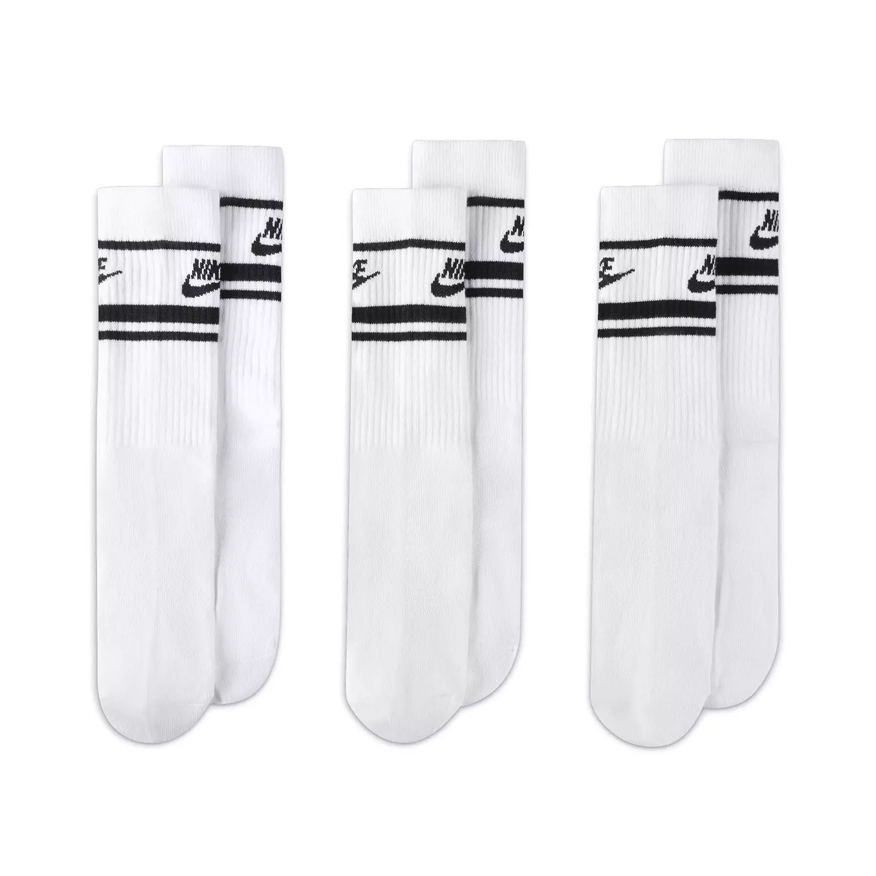 Dri-FIT Everyday Essential Crew Socks Three Pack White/Black - SS24