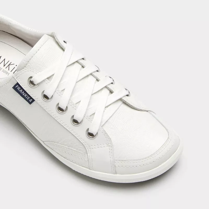 FRANKIE4 Ellie IV White Lizard Emboss Sneakers