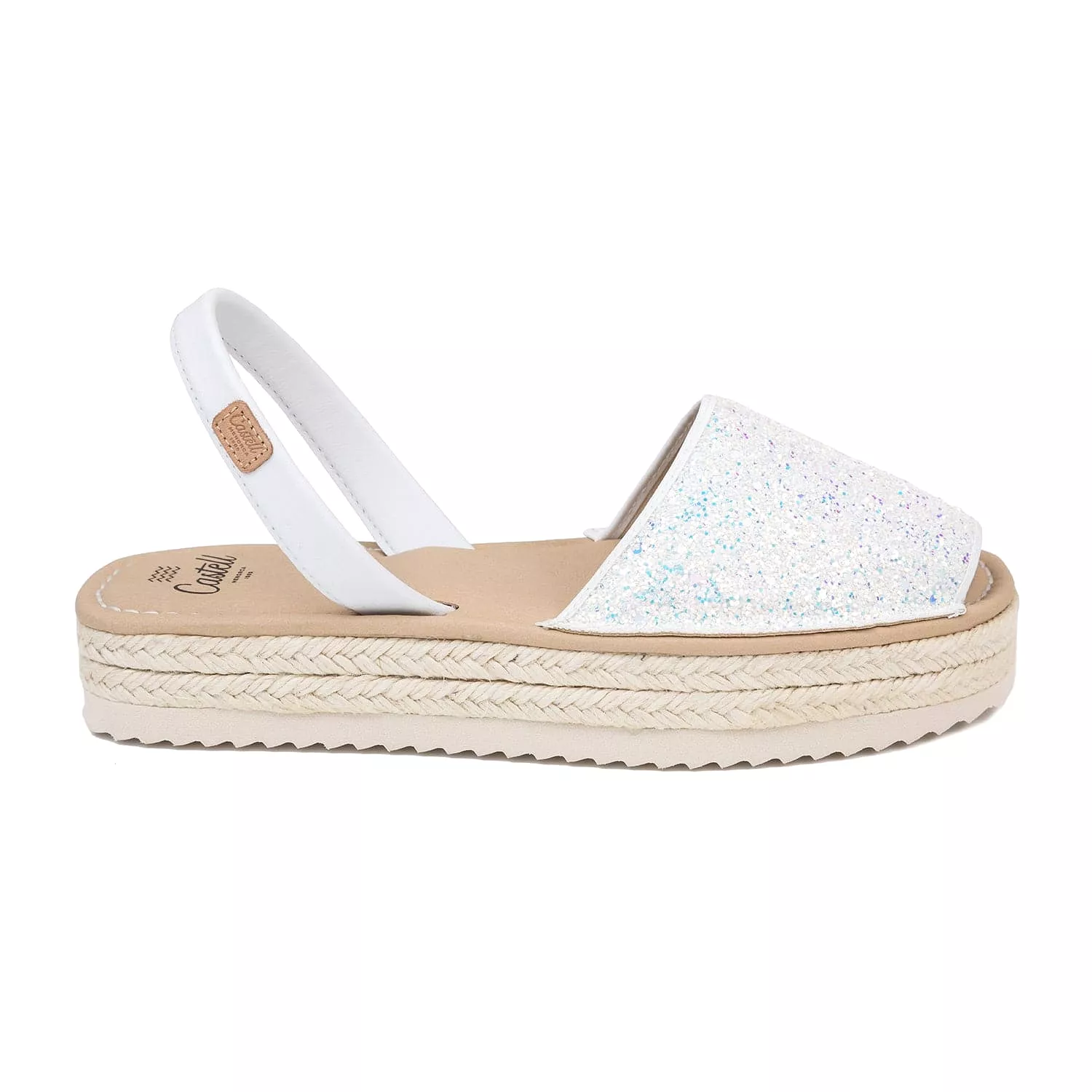 Glitter Platform Menorcan Espadrille For Women - Doble Yute 2283R 2 Glitter