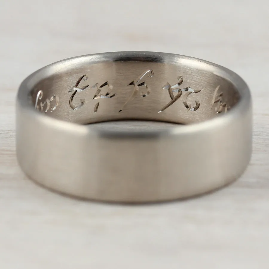 Hand Engraved Wedding Band