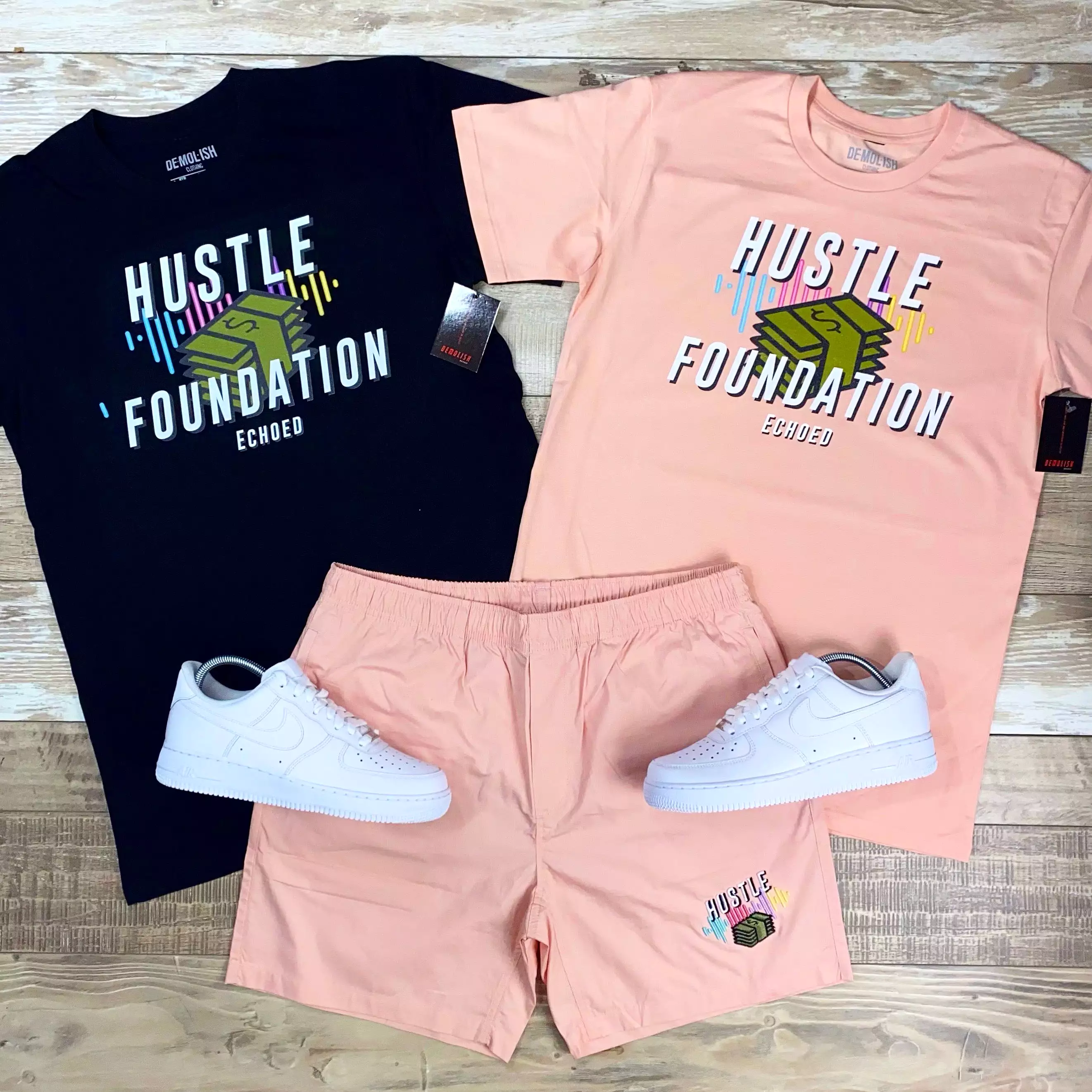 Hustle Foundation Tee (Pink) / D2