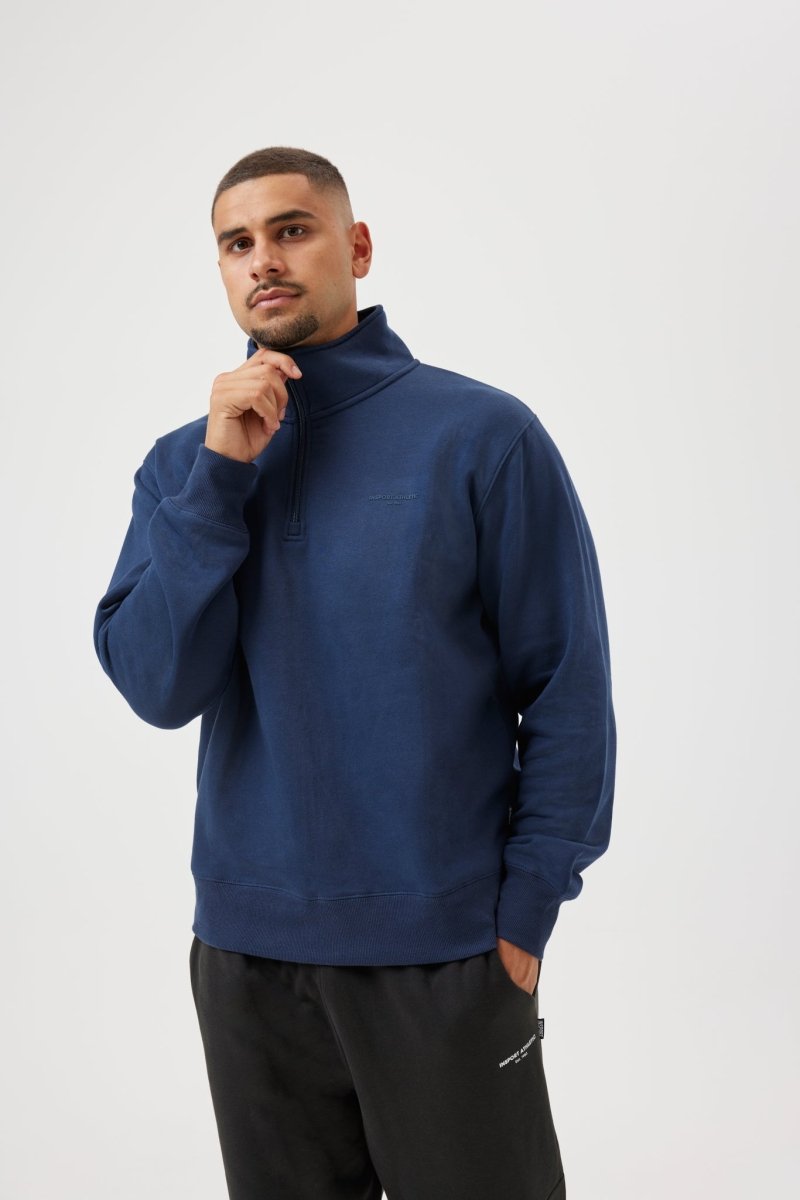 INSPORT MEN'S QUARTER ZIP TOP NAVY