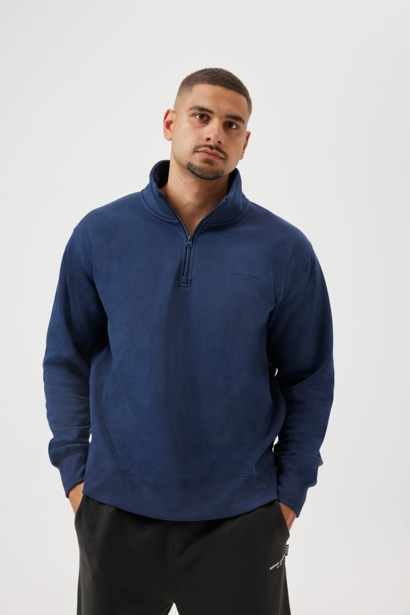 INSPORT MEN'S QUARTER ZIP TOP NAVY