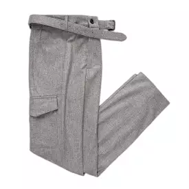 Kasey belted flannel cargo pants