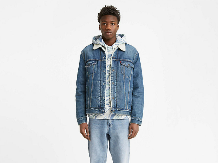 LEVI'S MEN'S TYPE 3 SHERPA TRUCKER JACKET - FABLE