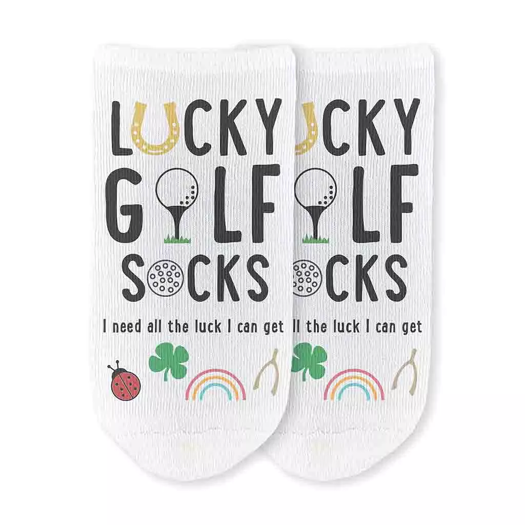 Lucky Golf No Show Socks for Men and Women