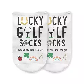 Lucky Golf No Show Socks for Men and Women