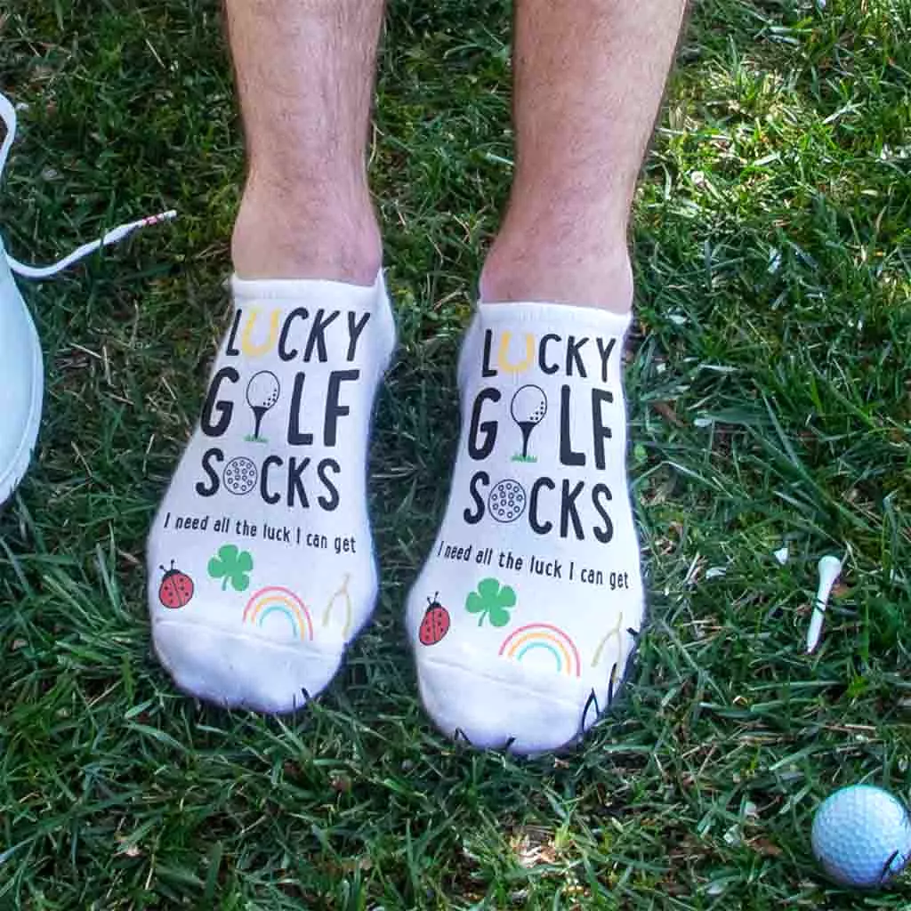 Lucky Golf No Show Socks for Men and Women