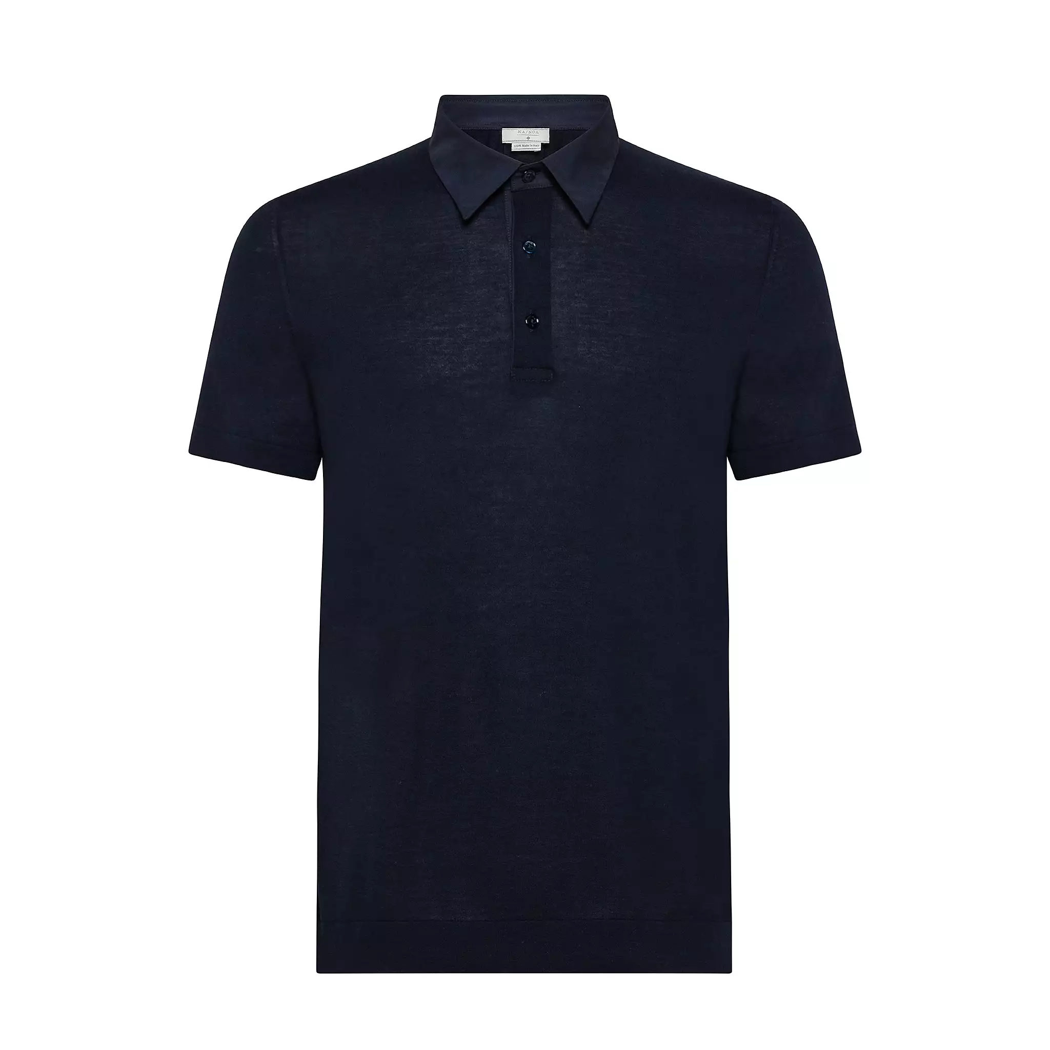 Matteo short-sleeved knitted polo with shirt popeline collar (Cotton)