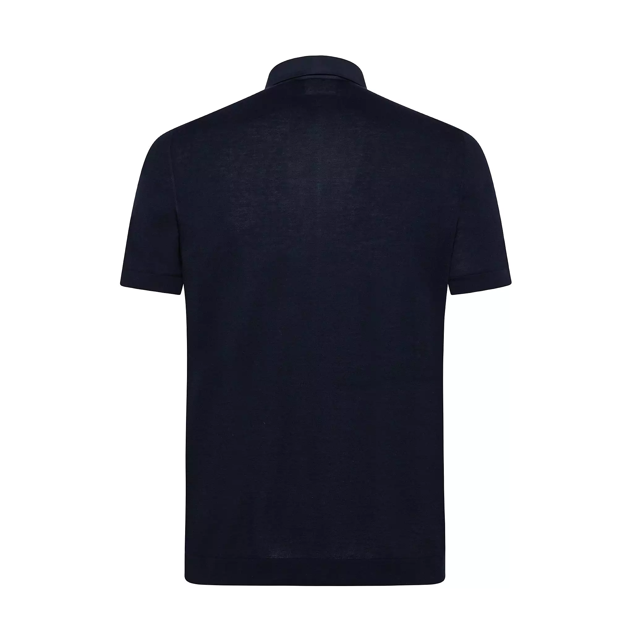 Matteo short-sleeved knitted polo with shirt popeline collar (Cotton)