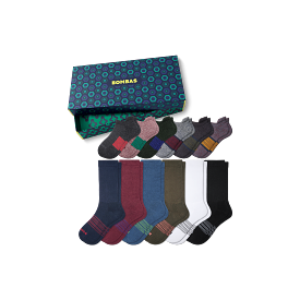 Men's Ankle & Calf Sock Gift Box 12-Pack