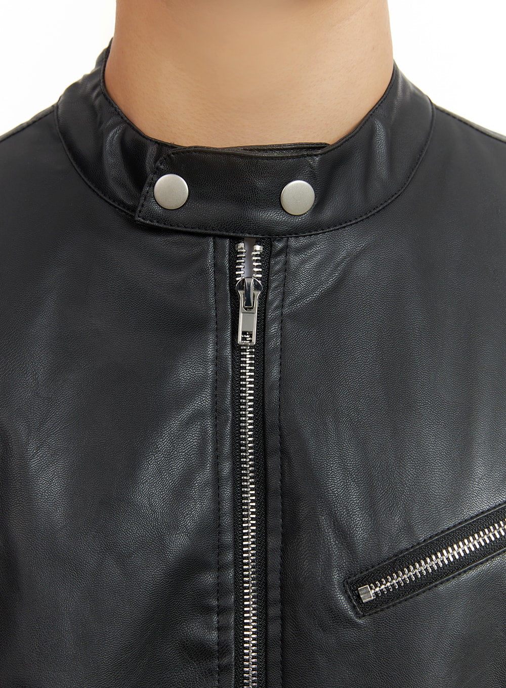 Men's Leather Biker Jacket IA401