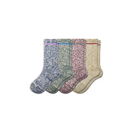 Men's Slub Calf Socks 4-Pack