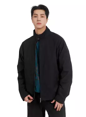 Men's Solid High Neck Jacket IA401