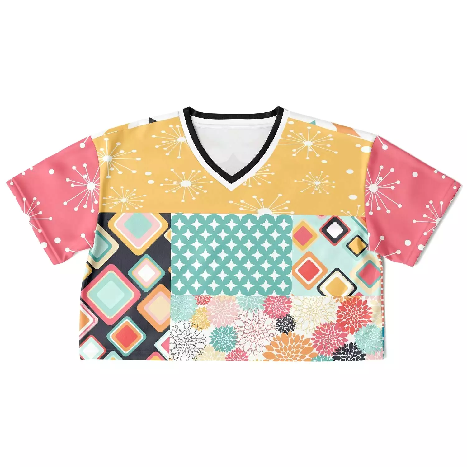 Old Miami Geo Patchwork Crop Jersey