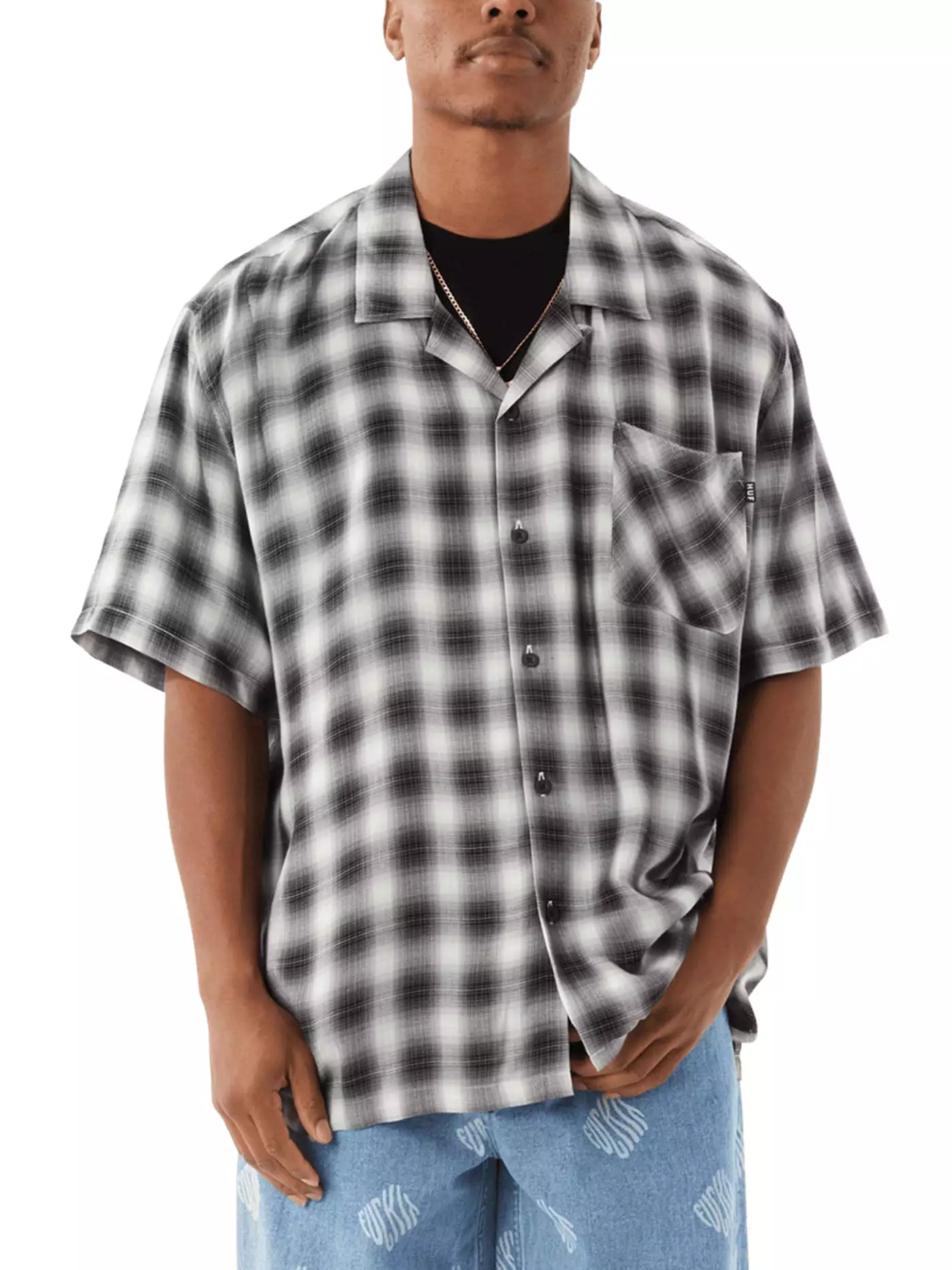 Ombre Work Short Sleeve Buttondown Shirt