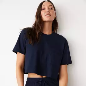 Organic Jersey Crop Pocket Tee