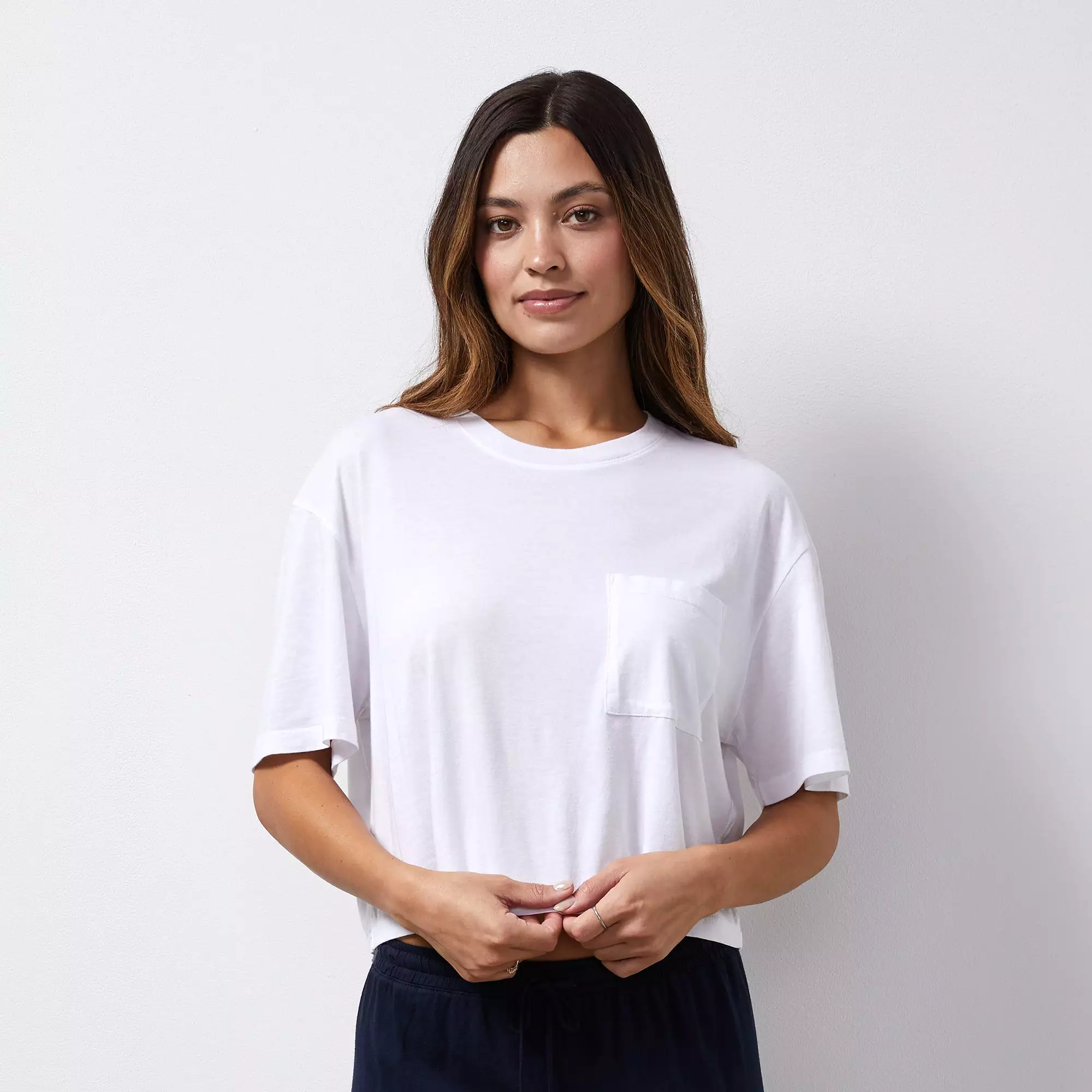 Organic Jersey Crop Pocket Tee