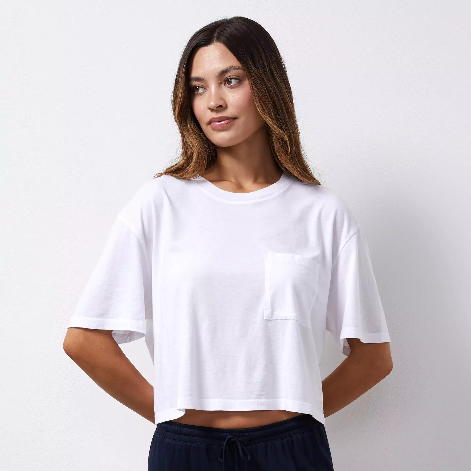 Organic Jersey Crop Pocket Tee