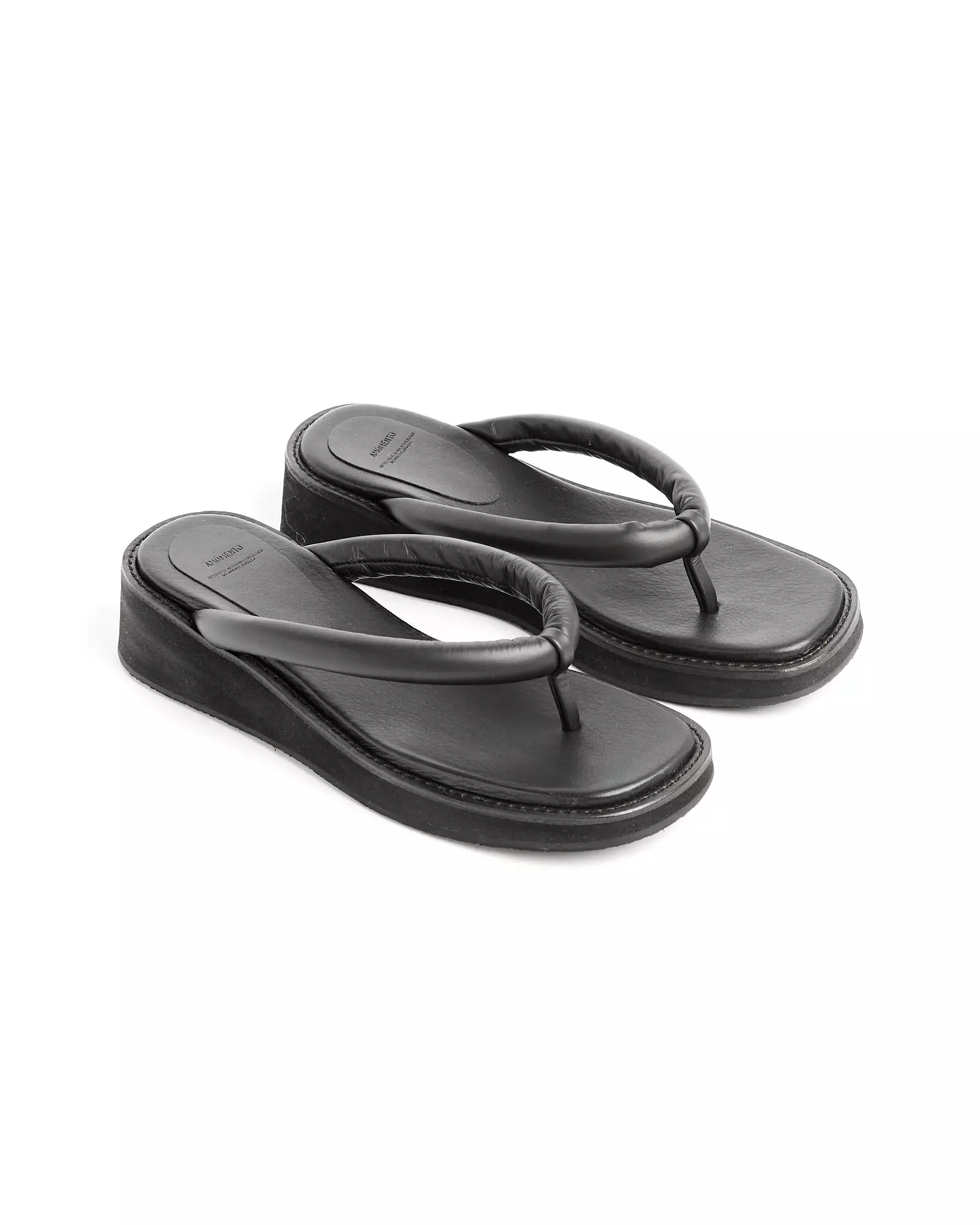 Padded Strap Flip Flop in Black