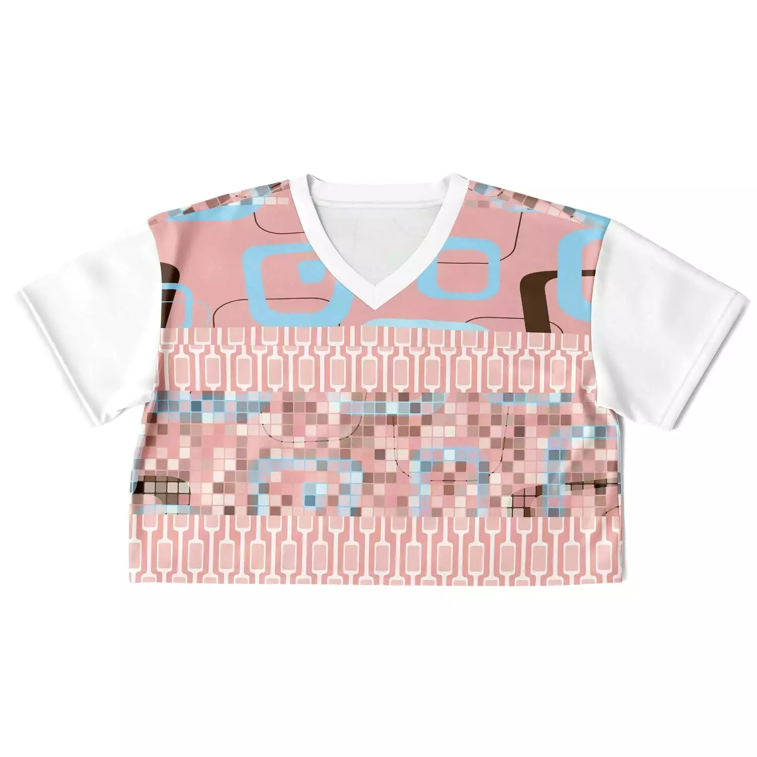 Pink Geo Crop Jersey