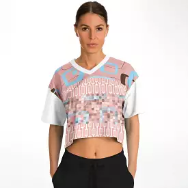 Pink Geo Crop Jersey