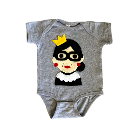 RBG Infant Bodysuit Gray | Newborn - 18M