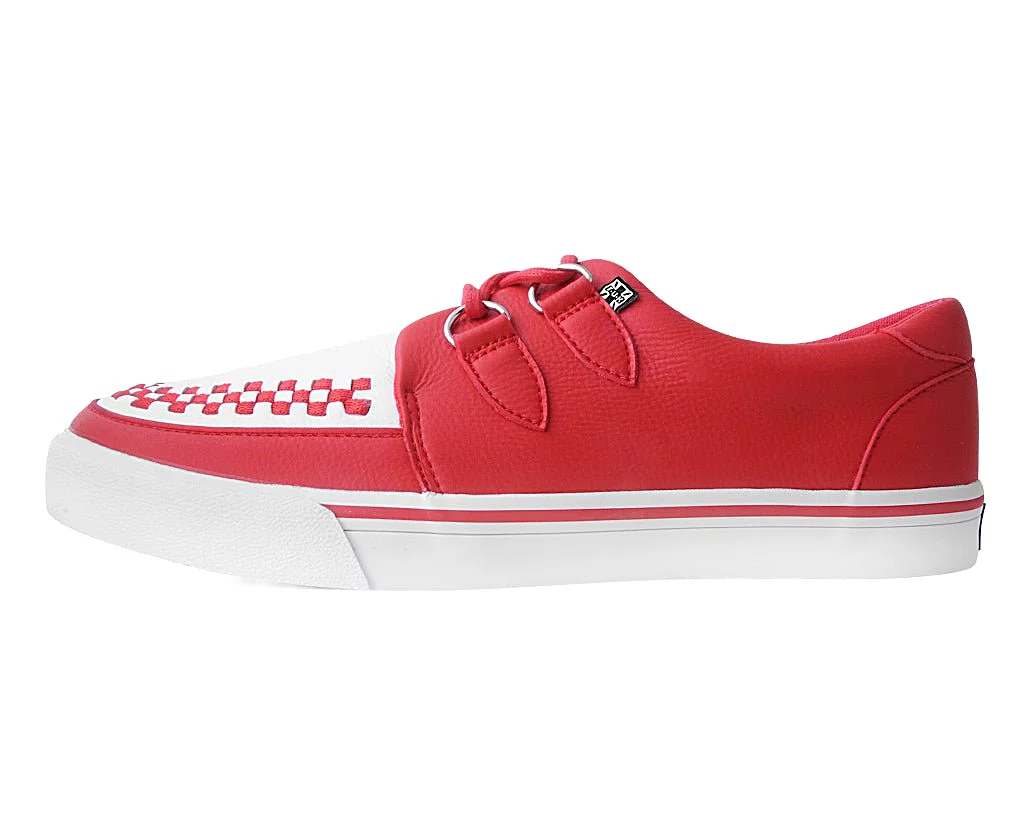 Red & White 2-Ring Creeper Sneaker