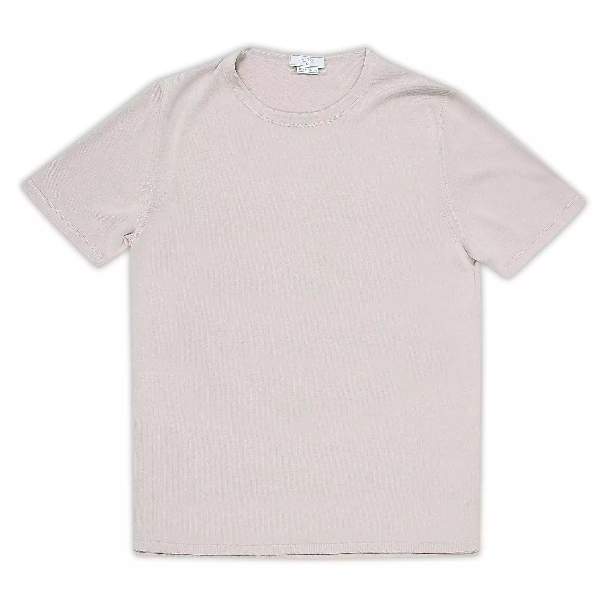 Richard short-sleeved knitted t-shirt in compact Egyptian cotton