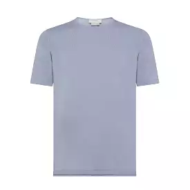 Richard short-sleeved knitted t-shirt in compact Egyptian cotton